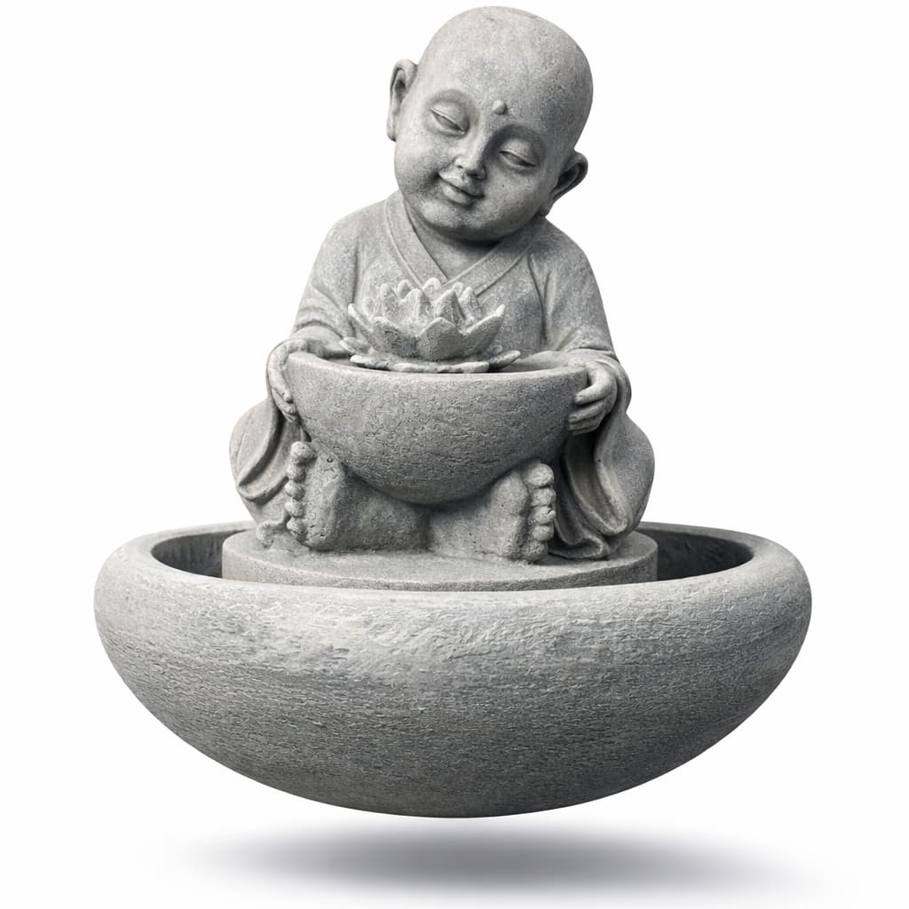 Fuente Niño Flor de Loto